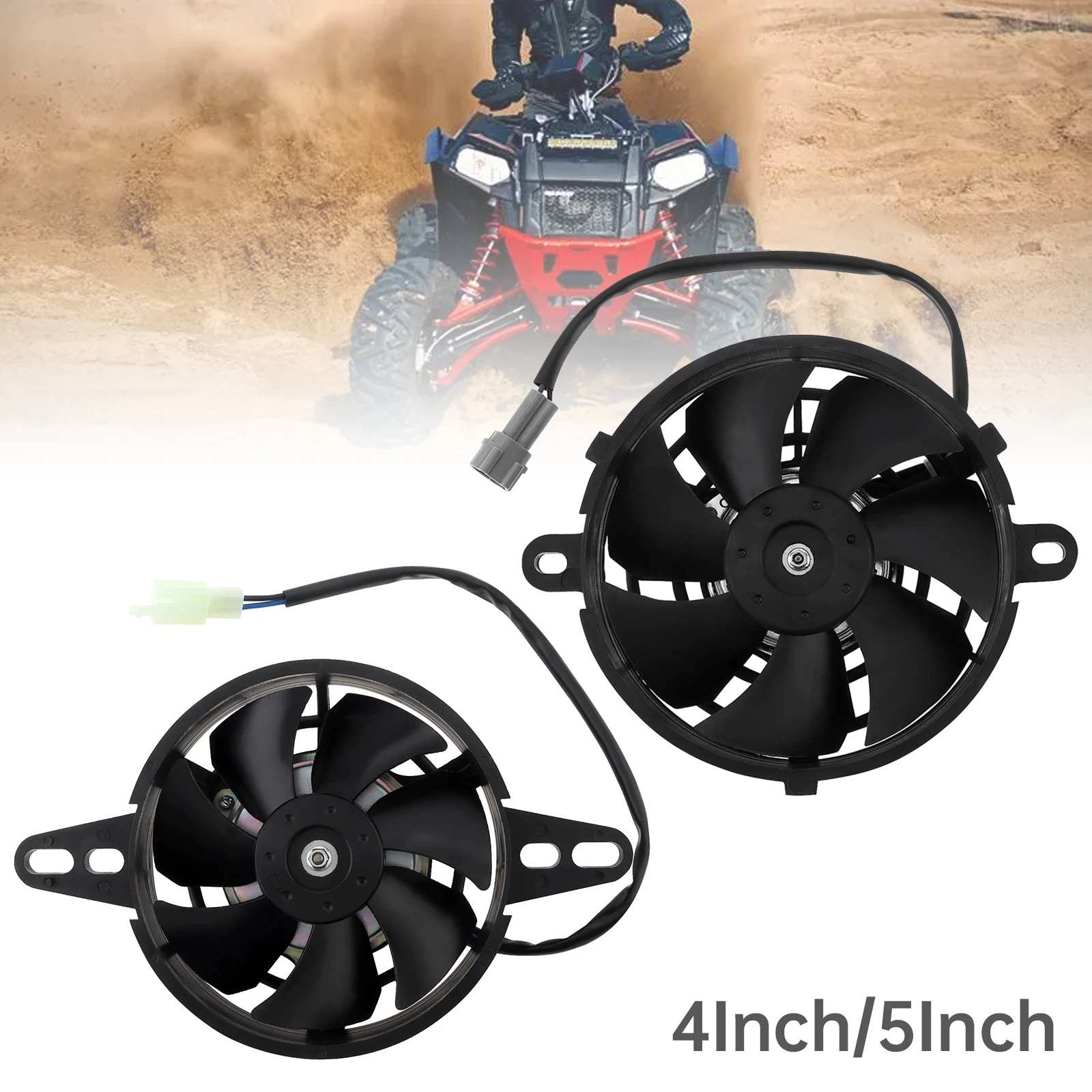 

1 Piece 4inch / 5inch Universal Motorcycle Radiator Cooling Fan for Pit Dirt Bike Motocross ATV UTV Quad Go Kart Buggy