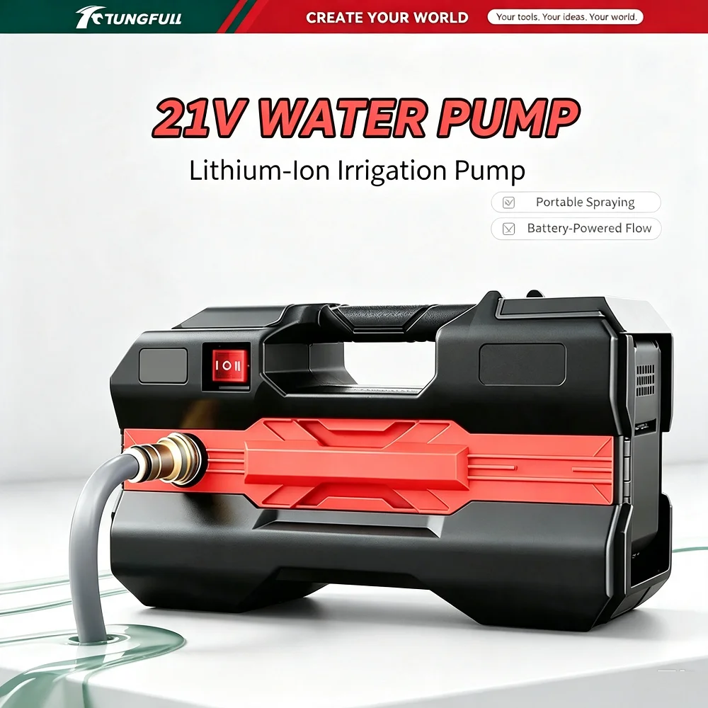 TUNGFULL Portable Garden Water Pump Irrigation Tool for Home Garden Farm Vegetable Field Outdoor Watering Water Transfer