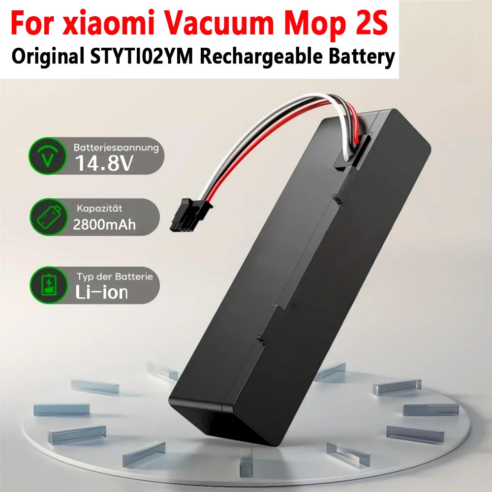 

Real Capacity 2800mAh Sweeper 4S1P 14.8V Battery for Xiaomi Mijia Mi Robot Vacuum-Mop P Sweeping Mopping Robot STYTJ02YM