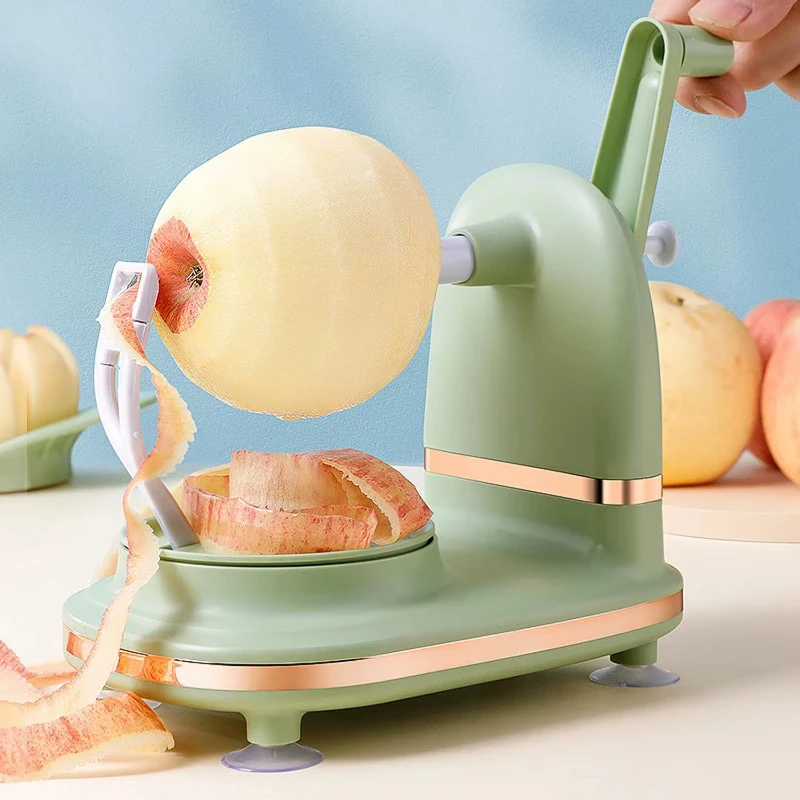 Hand-cranked Rotating Fruit/Vegetable Peeler Stainless Steel Blades Apple Cutter Household Peeling Machine Kitchen Gadgets