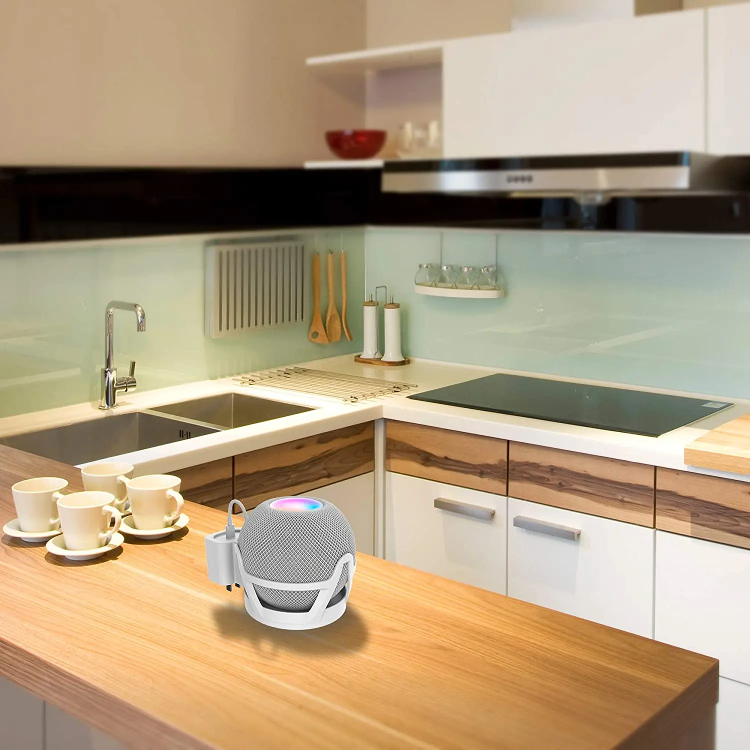 Высококачественный настенный держатель для Apple Homepod Mini Stand, Идеально скрывает шнур питания, подставка для динамика, аксессуары, белый