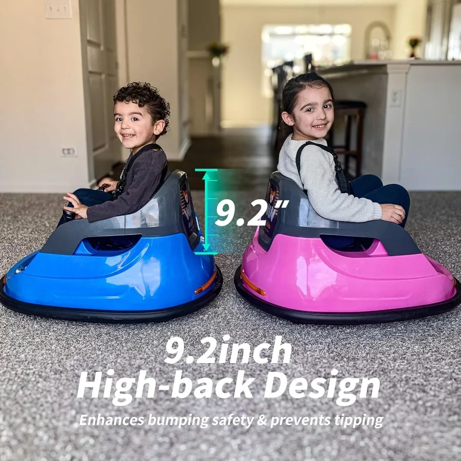 12V Baby Bumper Car for with Remote Control Electric Bumper Car for Toddlers 1-3 360° Spinning - Blue