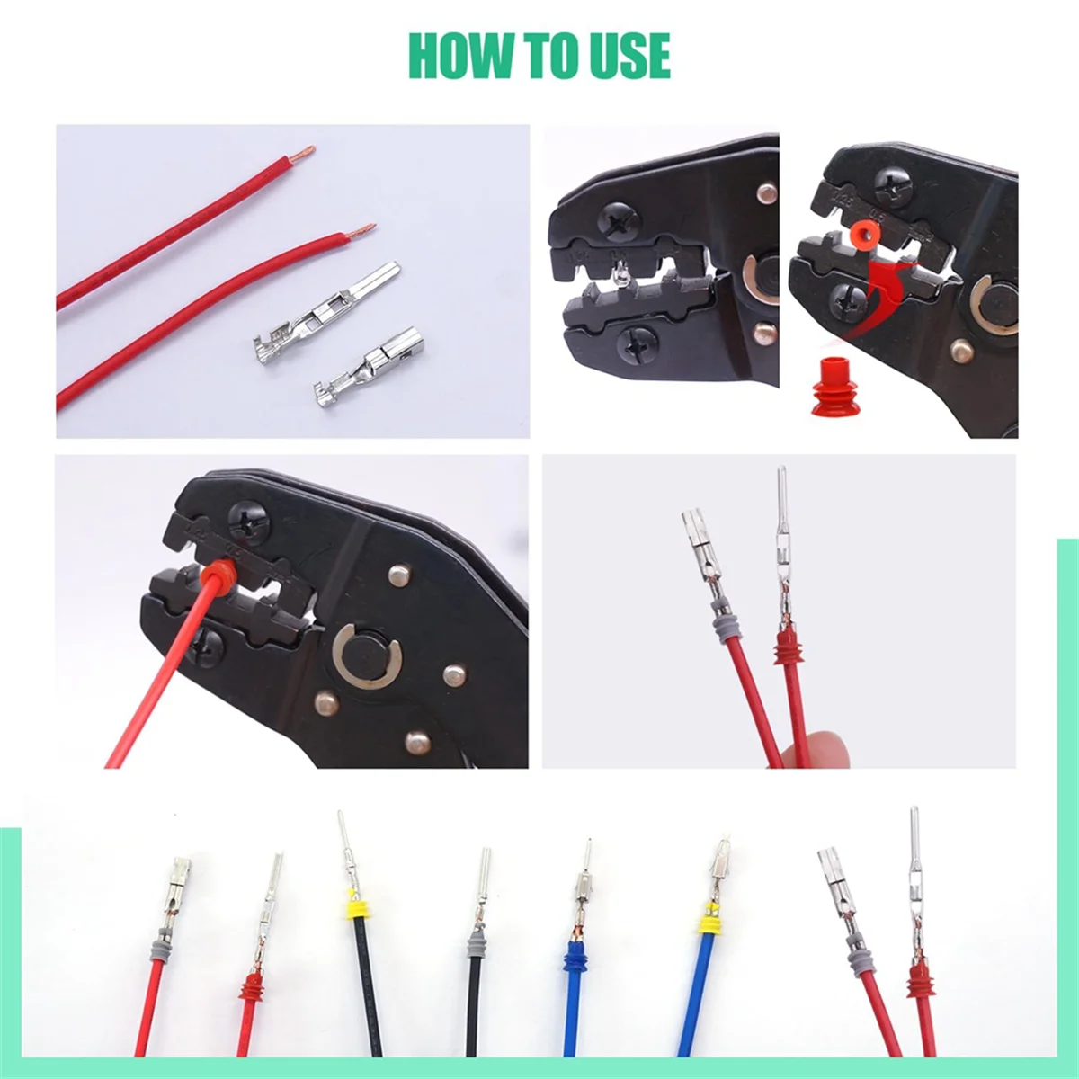 High-end 755Pcs Car Electrical Wire Terminal Pins Connector Kit 1/1.5/1.8/2.2/2.8/3.5mm 21Type Connector Pins Terminal Auto