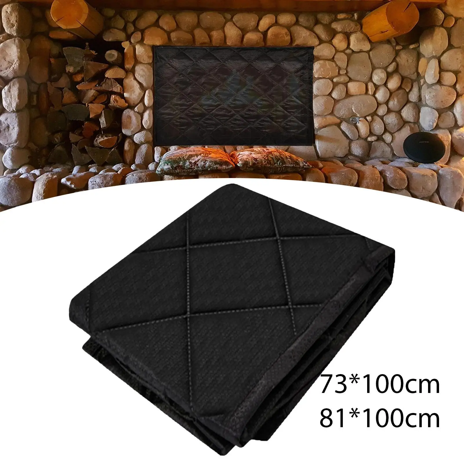 

Magnetic Fireplace Cover Protective Easy Installation Blanket Indoor Fireplace Draft Stopper Fireplace Draft Cover for House