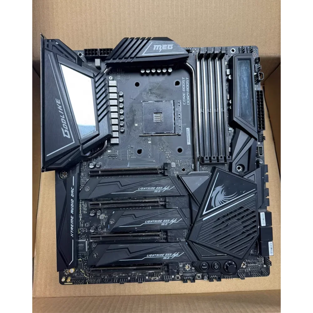 Para la placa base MEG X570 GODLIKE compatible con CPU AMD de tercera generación con 4 ranuras para memoria