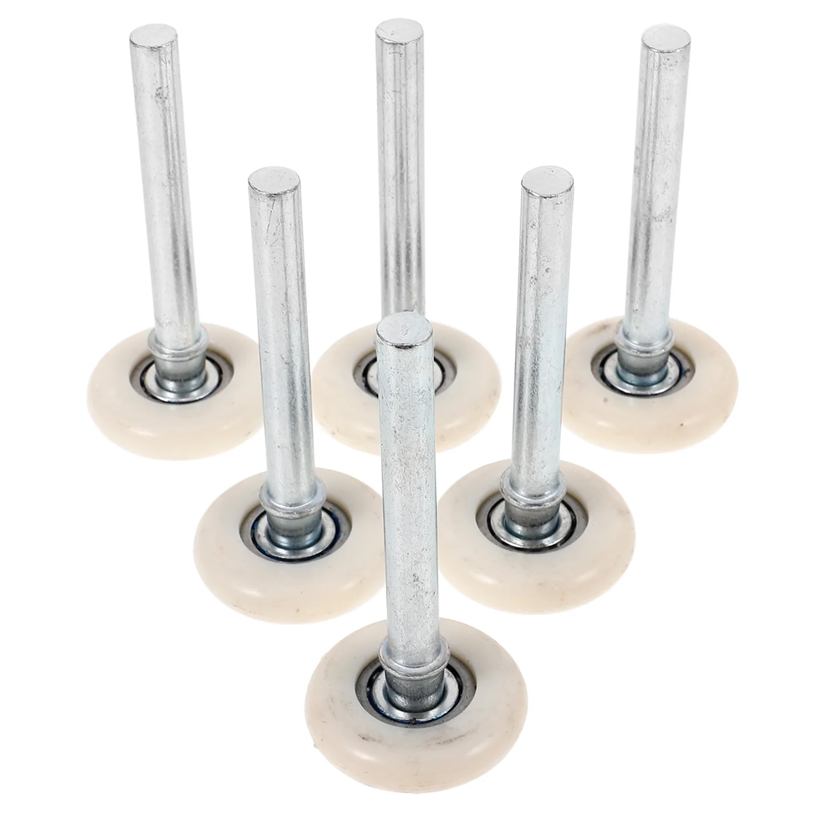 Rodillos para puertas de garaje, repuesto de nailon, ruedas de vástago suaves y silenciosas para puertas de garaje residenciales, rodamientos de precisión giratorios, 6 uds.