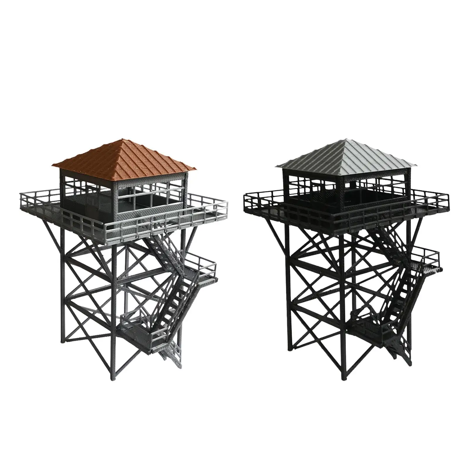 1/64 Lookout Tower Realistische Sammlung DIY Gebäude Eisenbahn Szene Zubehör Diorama