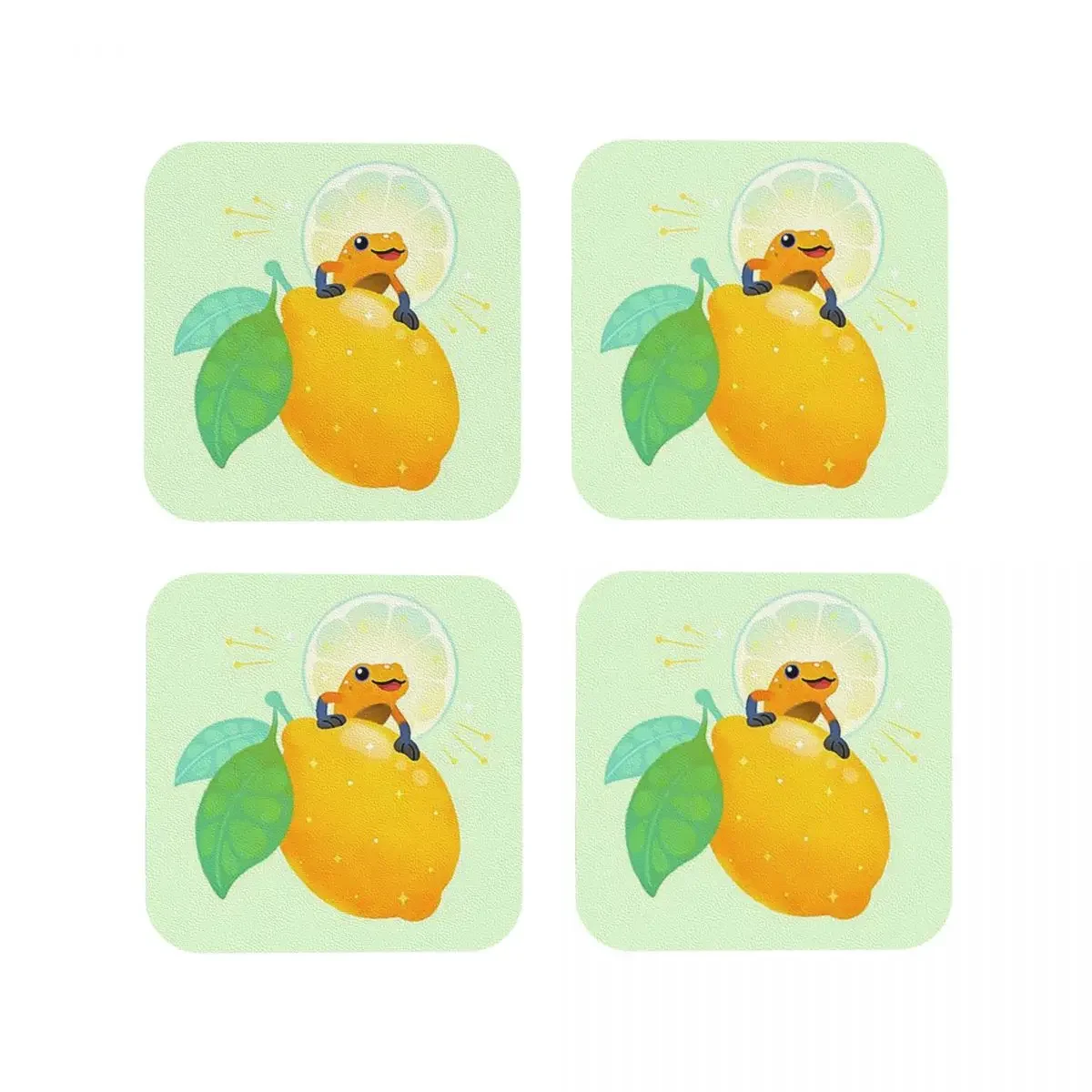 

Подставки с золотым ядом, лимоном, шербетами, кухонные подставки, Нескользящие изоляционные подстаканники для кофе, коврики для домашней посуды, набор из 4 шт.