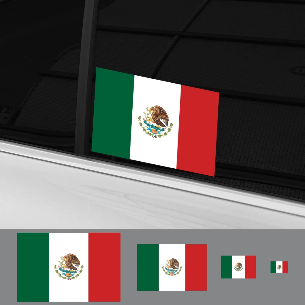

Мексиканский флаг, автомобильная наклейка, виниловая креативная наклейка, украшение, водонепроницаемая для окна автомобиля, боковой кузов, велосипед, автостайлинг, аксессуары