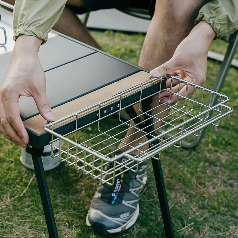 

Camping Igt Table Storage Spice Rack Stainless Steel Picnic Table Hanger Extension Rack IGT Table Accessories