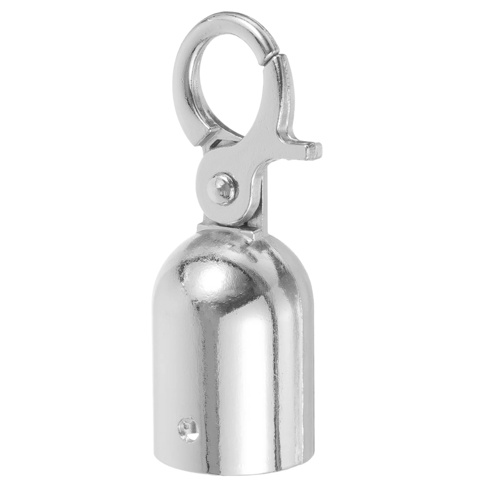 Small Silver Hook Rope End Stopper Stainless Steel Concierge Railing Column Guardrail Outdoor Use Snap Fastener Spring Fixer