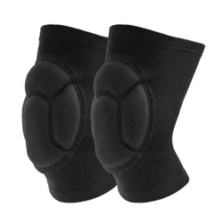 Rodillera deportiva de protección gruesa para hombre, rodilleras elásticas, soporte para equipo de Fitness, Protector de baloncesto, almohadillas antideslizantes, 1 ud.