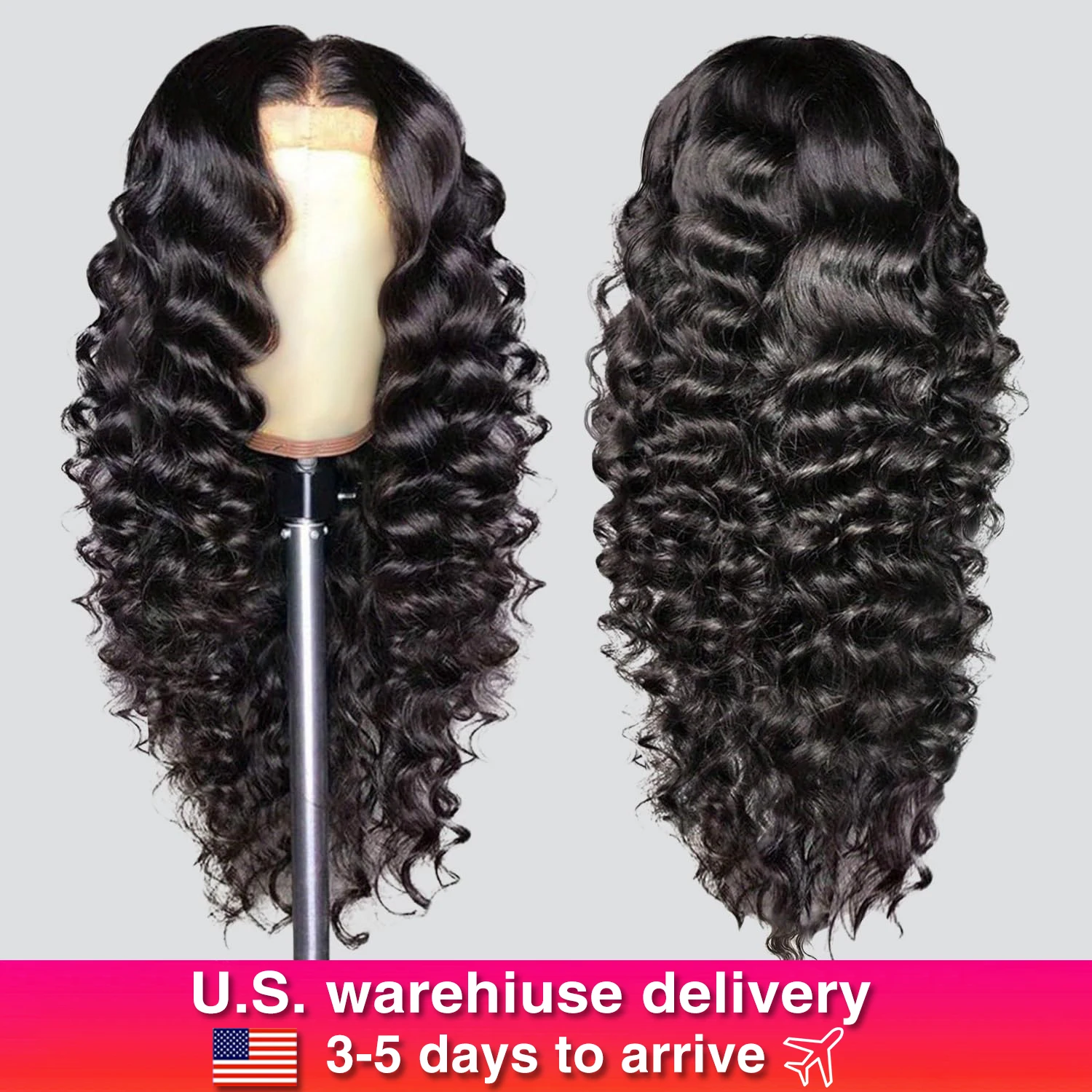 40Inch Deep Wave Frontal Wig Transparent 13x4 13x6 HD Lace Frontal Human Hair Wigs Curly Human Hair Lace Frontal Wigs For Women