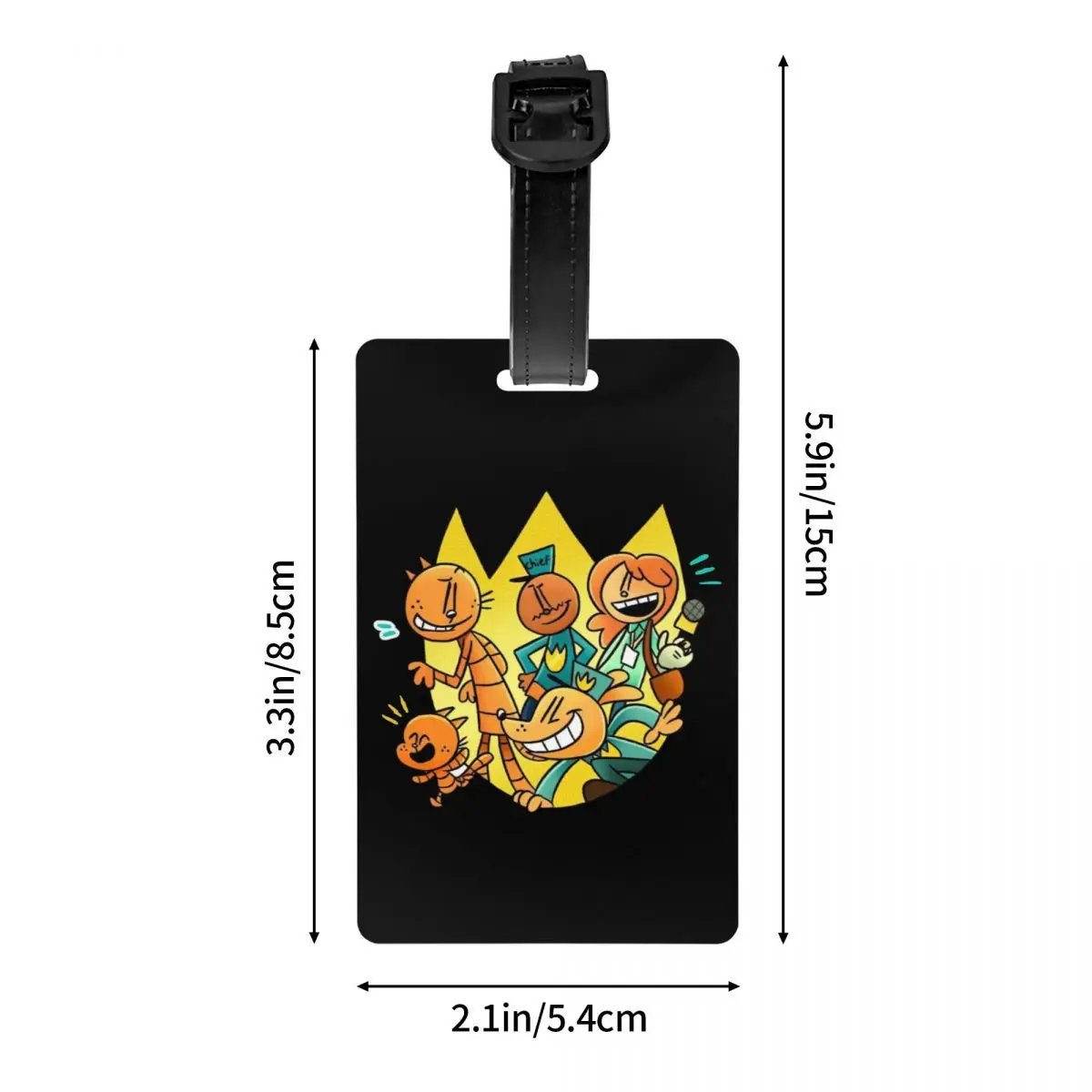 Benutzerdefinierter Cartoon-Gepäckanhänger für Hunde und Herren mit Namenskarte, Sichtschutz, ID-Etikett für Reisetasche, Koffer