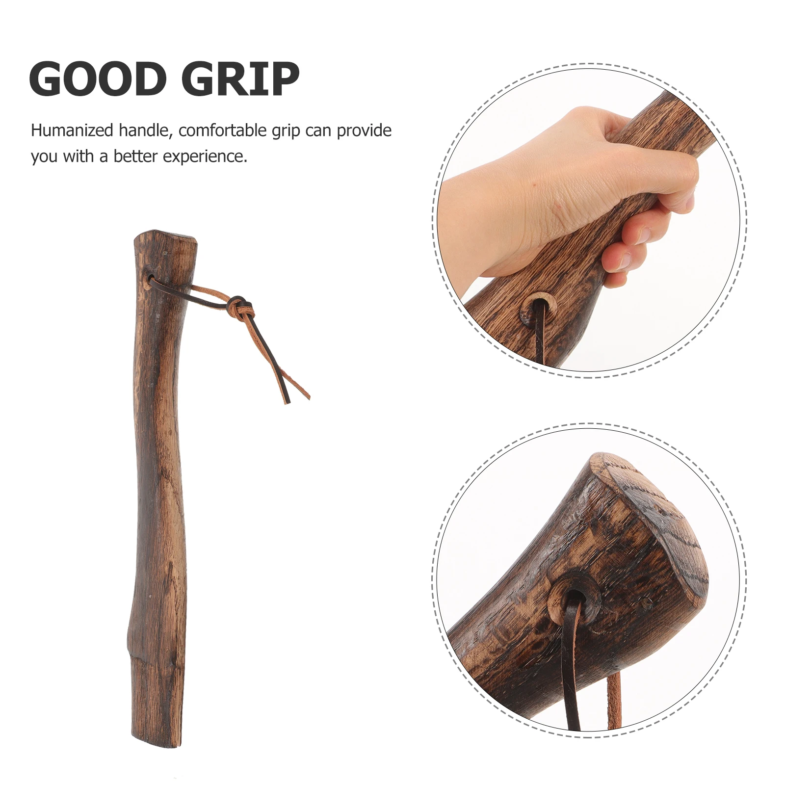 

2pcs Mini Axe Handle Replacement 33cm Wood Hatchet Handles Sturdy Short Chopping Tool Survival Camping for Outdoor