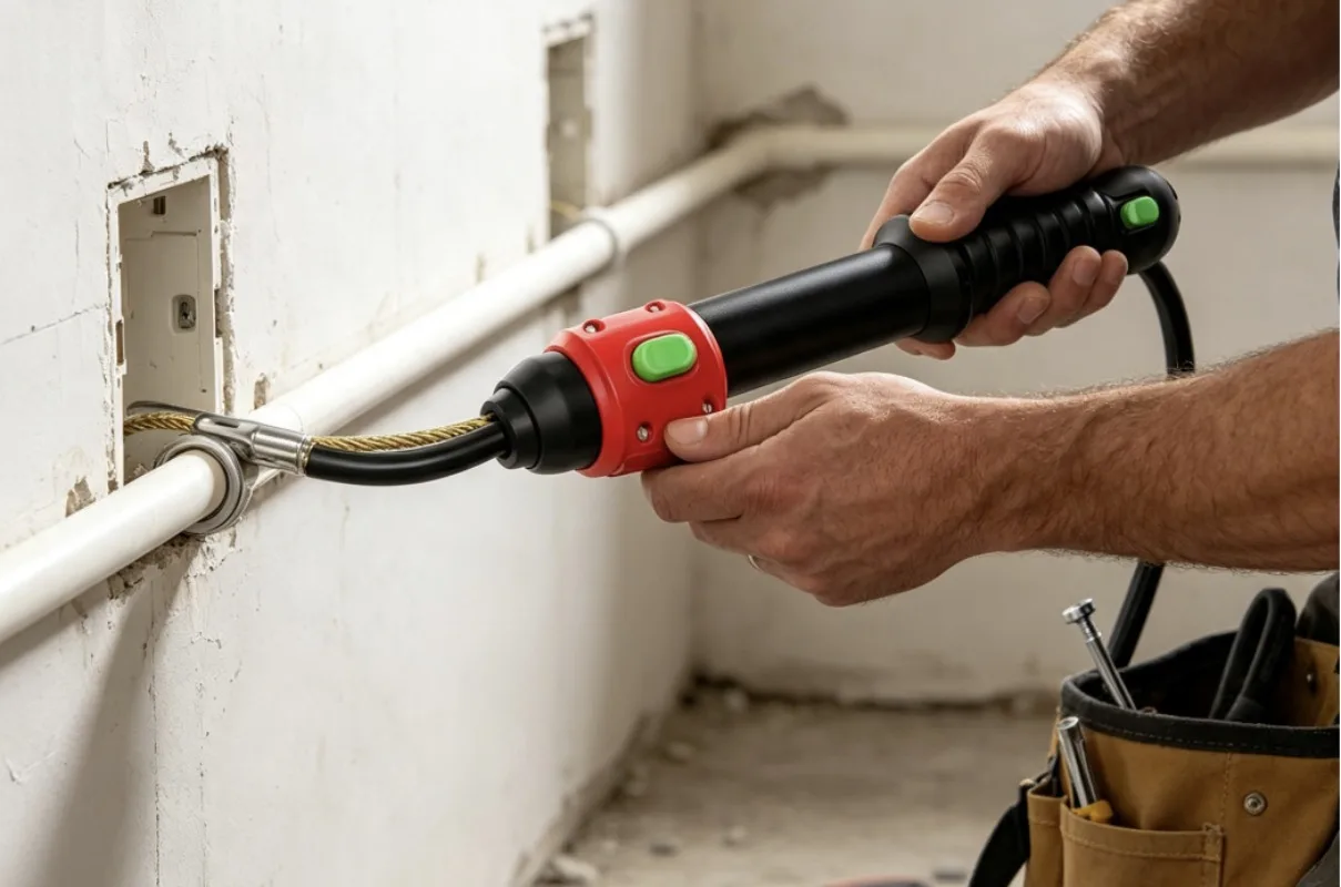 Manual Pipeline Feeding Auxiliary Tool For Concealed Wall Pipeline Construction Installation Parts