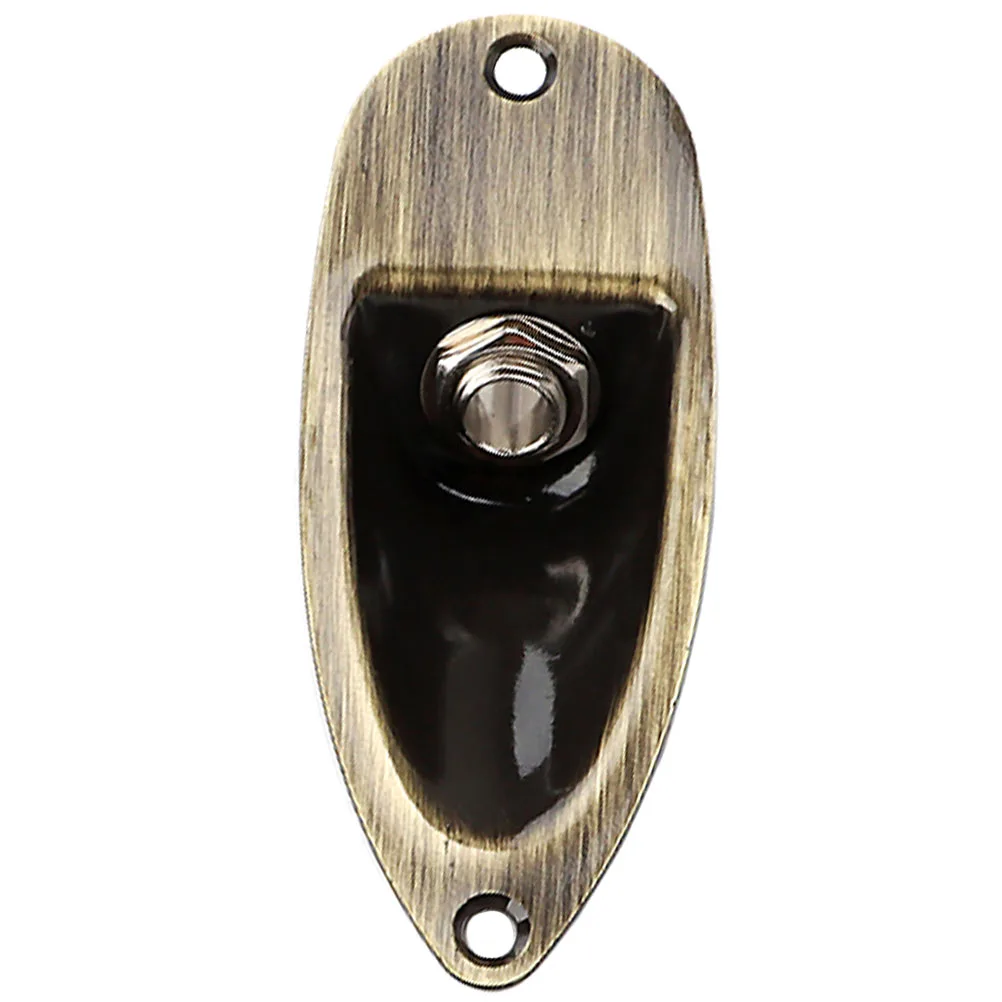 

Bronze Beige Guitar Accessories Set GT47 Input Plate Electric Parts Hardware Kit Stylish Boat Shape Metal Durable Reliable Easy