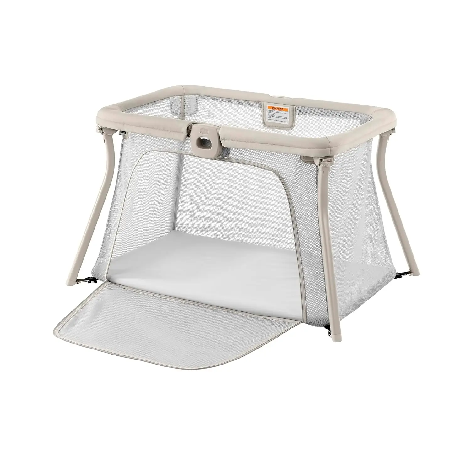 Chicco Alfa Lite Playard Travel ringan, Playpen portabel untuk bayi dan balita, desain lipat Snap-Open/kompak, 13 lbs.,