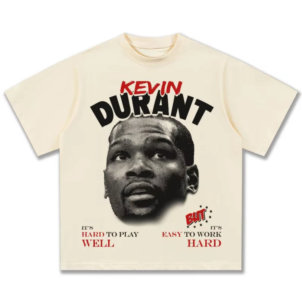 كيفن ديورانت نجم كرة السلة تي شيرت الرجال النساء القطن تيز Y2k بلايز الرياضة قصيرة الأكمام العلامة التجارية تي شيرت النساء الملابس الشارع الشهير #3