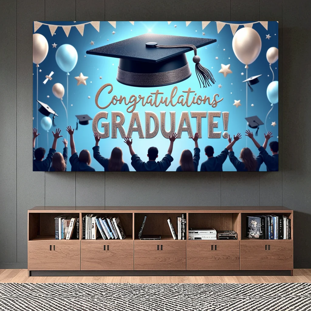 Photo Prop Star Elements Graduation Decoration Achievement Banner Fabric Material Event Banner For Photo Shoot Student Party
