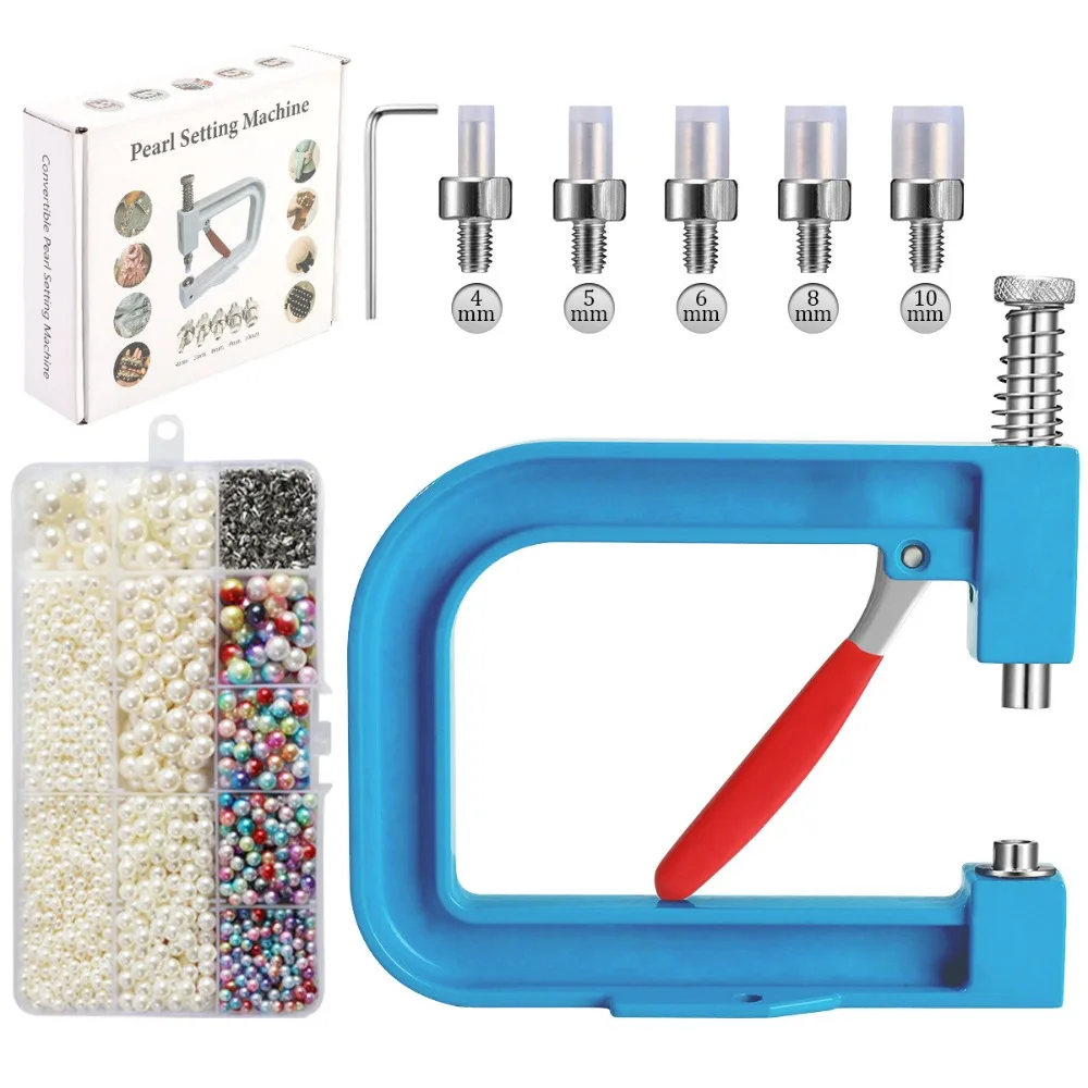 

Hand Press Pearl Handmade Setting Machine Portable Professional Bead Setting Tool Fashion Design Alloy Pearl Attachment Tool
