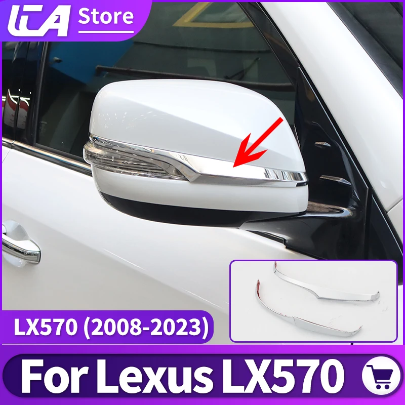 

Rearview Mirror Cover Highlight Strip Chrome for 2016-2021 Lexus LX 570 LX570 Decoration Modification Accessories 2020 2019 2018