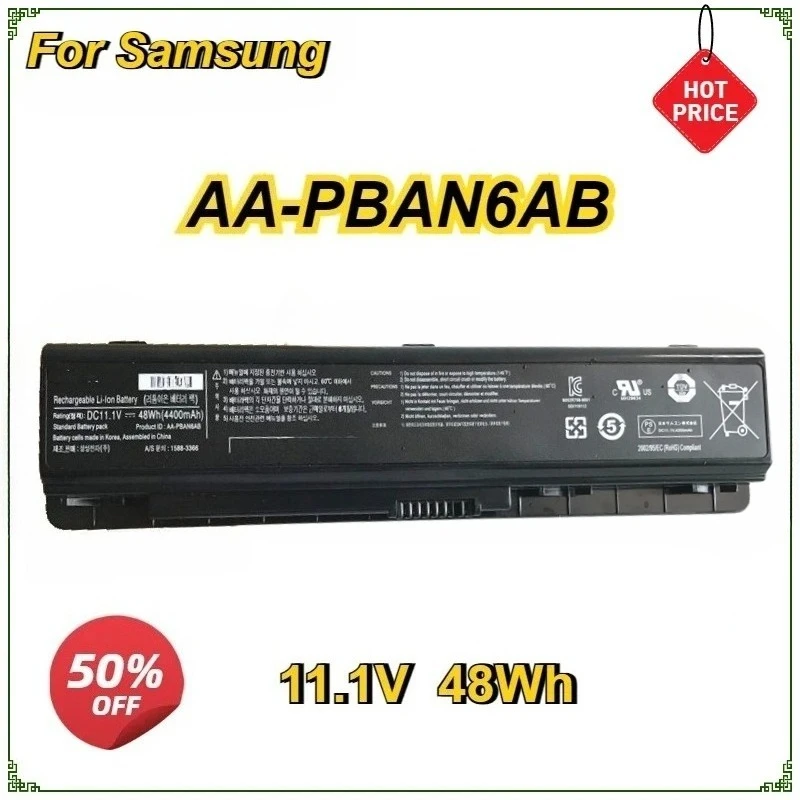 

New AA-PBAN6AB AA-PLAN6AB AA-PLAN9AB Laptop Battery for Samsung 600B 200B 400B NP200B NP400B NP600B P200 48Wh