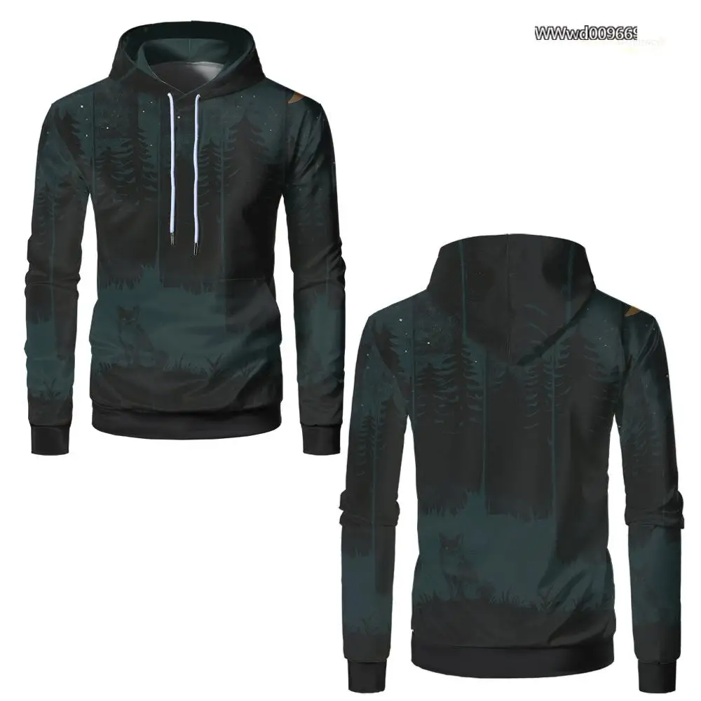 Spring And Autumn Outdoor Adventure Pattern Print Hoodie Sports Fashion Personality Sweatshirt Men's And Women's Warm Sweatshirt