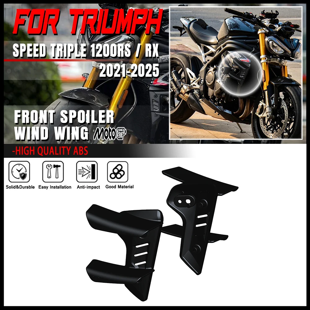For Triumph Speed Triple 1200 RS / RX Winglet Aerodynamic Wing Deflector Spoiler 1200RS 2021-2025 Motorcycle Fairing Side Wing