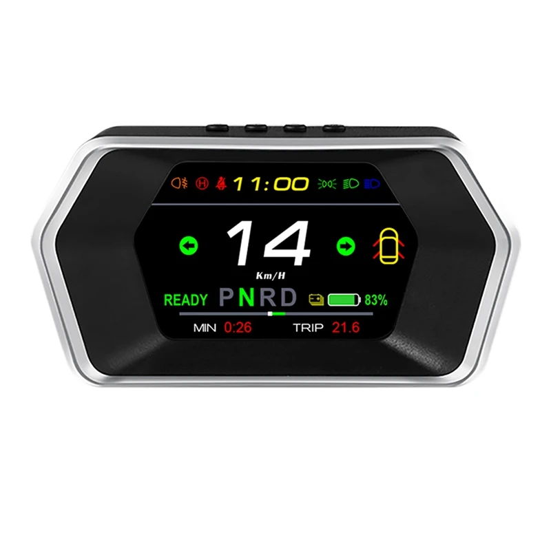 HUD Head Up Display, For Tesla Model 3 Y Digital Speedometer Speed Indicator Light Prompt Safety Alarm Driving Time