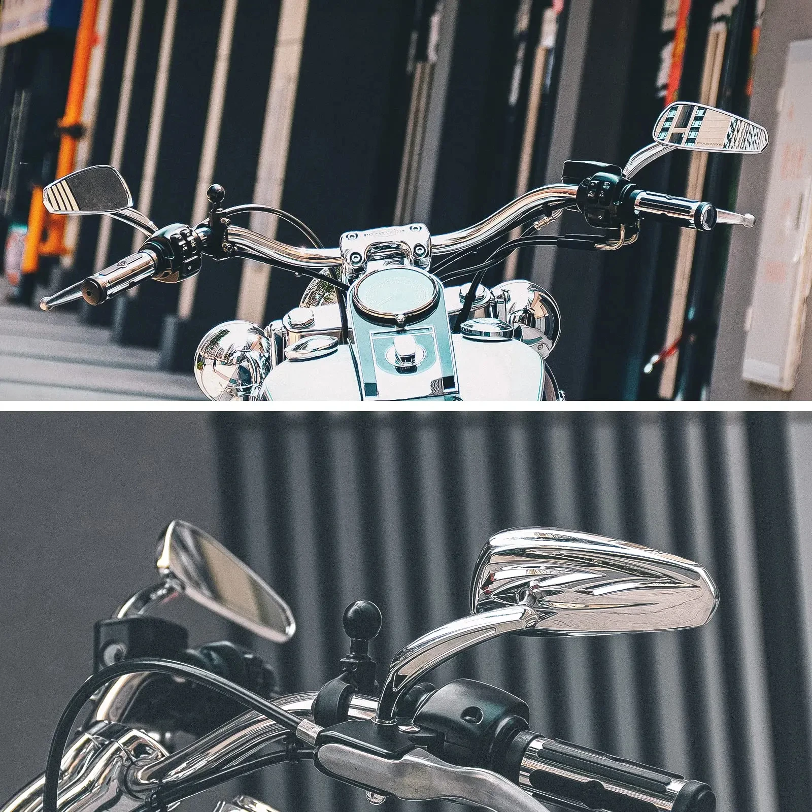 モーターサイクルバックミラー,ハーレーダビッドソン,スポースター,アイアン883,ストリートグライドライダー,8mm, 10mm