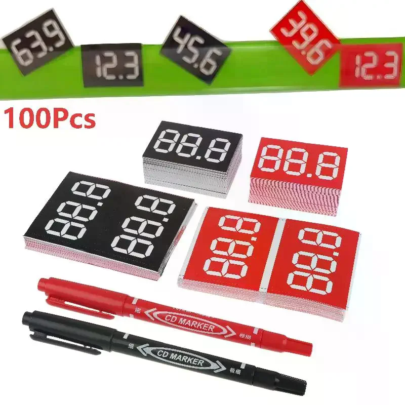 100Pcs Self Adhesive Erasable Mark Cards, Whiteboard Labels, Ideal for Organization, Scheduling, Inventory, Easy to Write & Eras