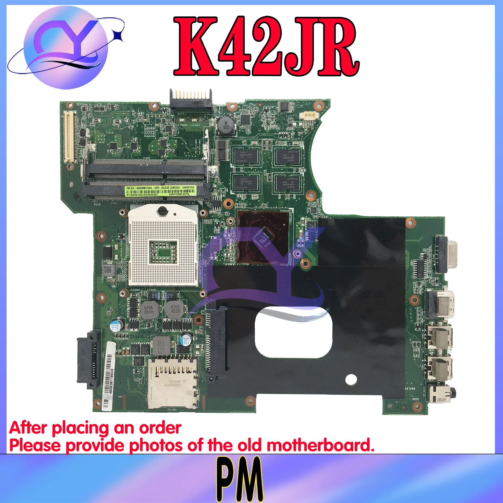 

KEFU Mainboard K42JC K42JR K42JY K42JZ K42JE X42J A42J K42J A40J Laptop Motherboard HD5470 HD6470 HM55 MAIN BOARD