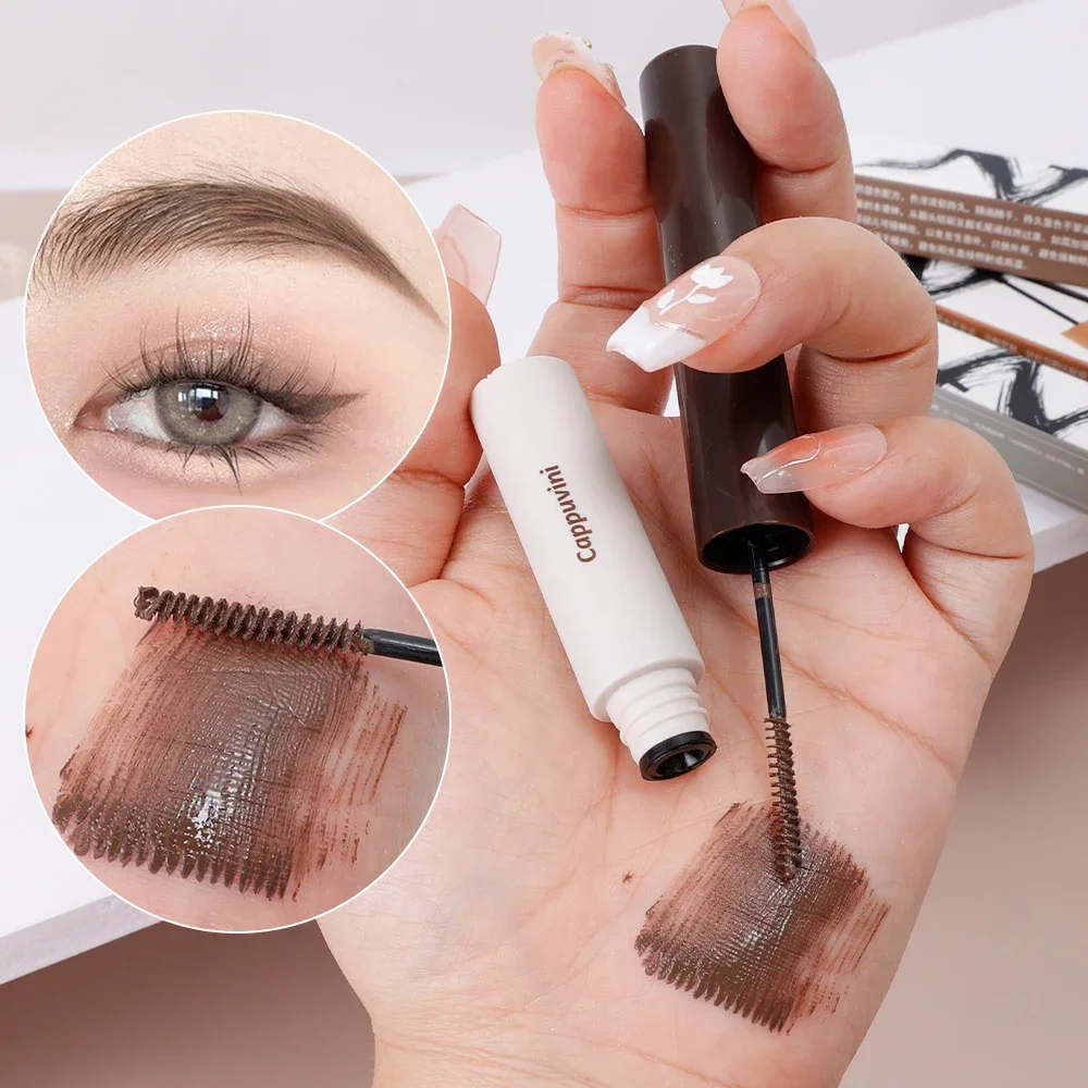 Eyebrow Dye Waterproof Long Lasting Coffee Brown Color Eyebrow Gel Paint Eyebrow Tint Mascara Makeup Tool Brow Enhancer Cream