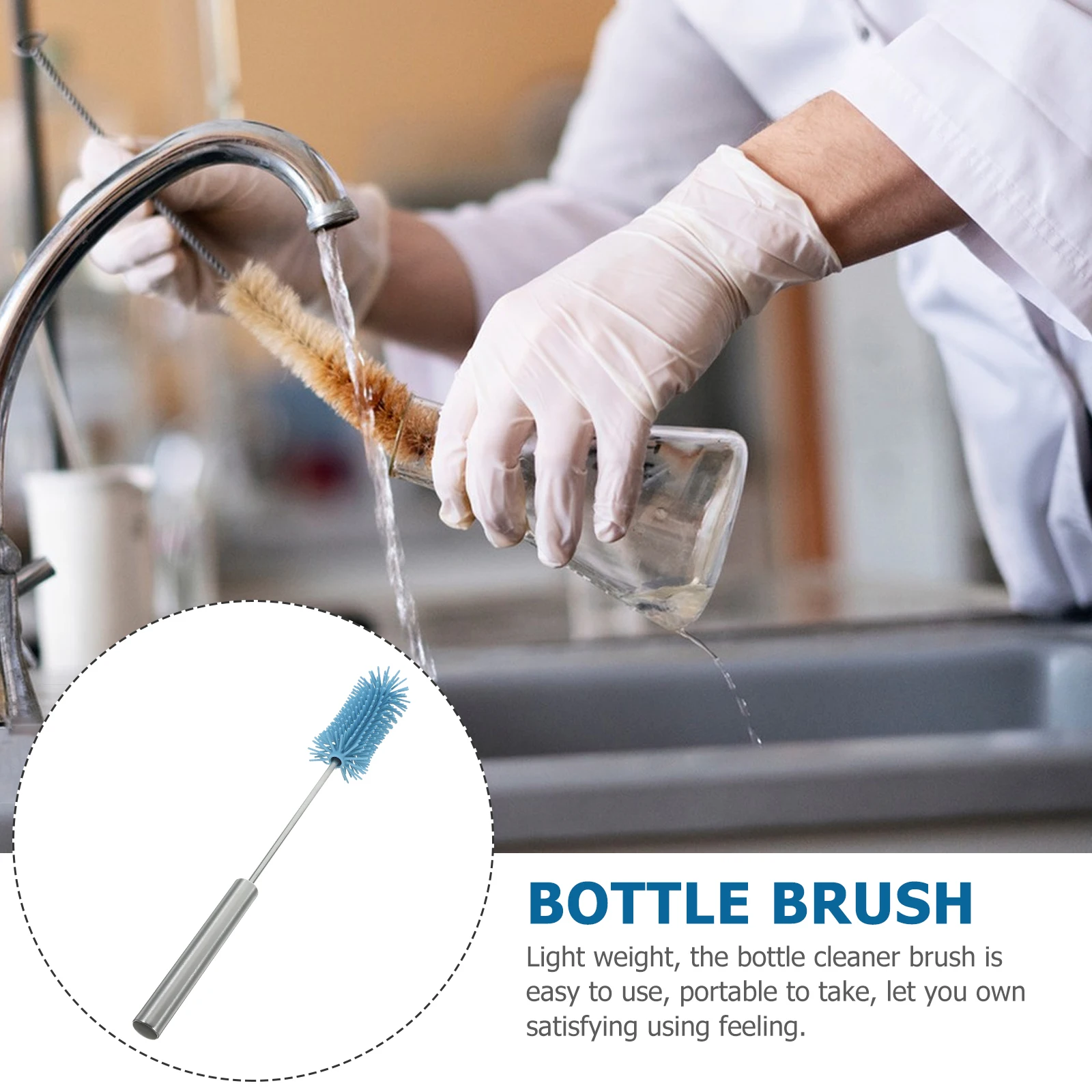 

Cleaning Brush Long Handle Baby Bottle Milk Cup Tumbler Tea Handheld Cup Cleaner Jar Scrubber Household Tool Soft Bristles