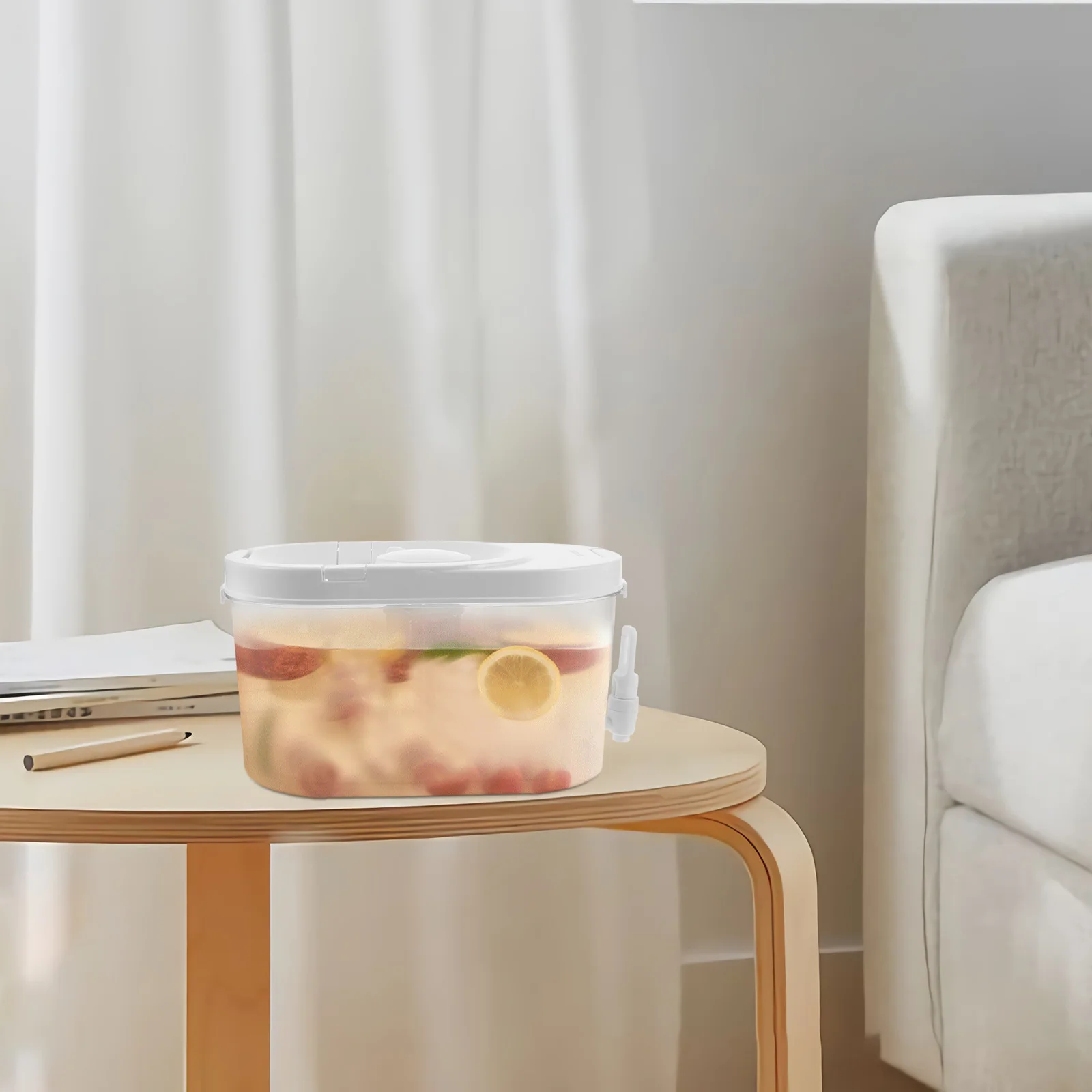 

Кувшин для лимонада большой емкости с патрубкой, холодильник, безопасный графин для сока для вечеринок, холодного заваривания, чая, фруктов, заварочный чай, вода