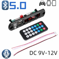 Bluetooth5.0 Mini MP3 WMA Audio Module Decoder Board 9V 12V USB TF Radio Wireless Music Car MP3 Player With Remote Control