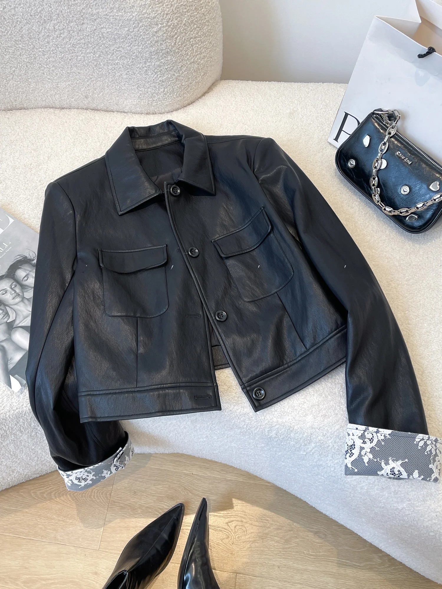 jaet-en-cuir-et-dentelle-bla-pour-femmes-haut-de-gamme-decontracte-ample-polyvalent-sens-avance-haut-cousu-en-fiber-de-polyester-long-sve