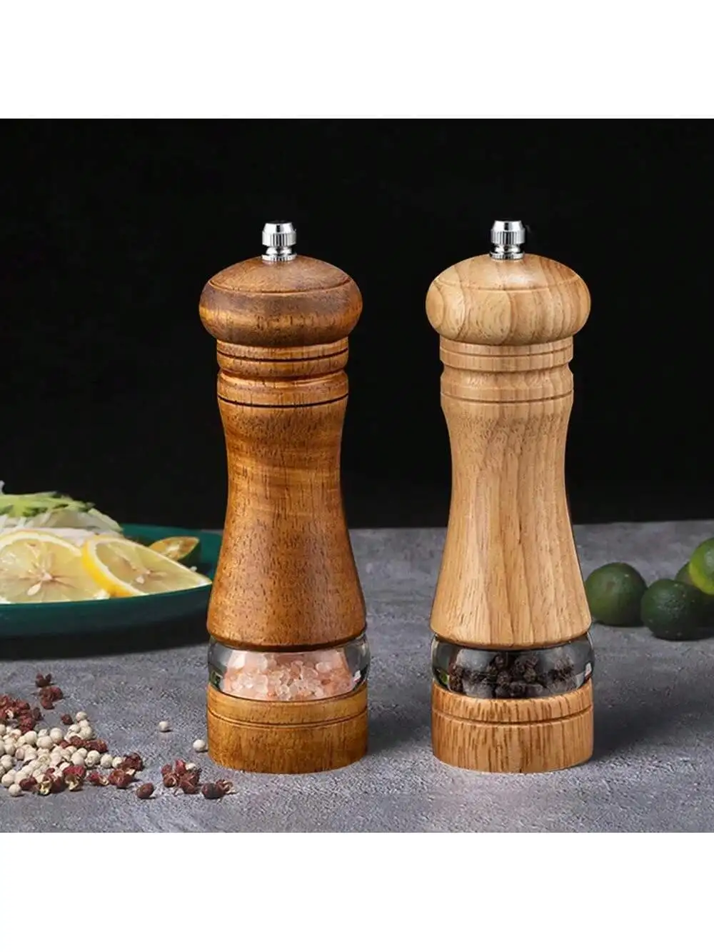 1pc 5inch Wooden Pepper Grinder, Modern Multipurpose Peppercorn Grinder For Kitchen,Kitchen,Summer Beach Party,Food,Camping,Orga