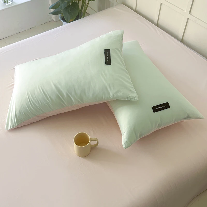 Imagem -06 - Ins Estilo Comforter Bedding Conjunto para Adultos Cor Sólida Pele Amigável Down Duvet Cover Grupo no Filling Bedding Linens