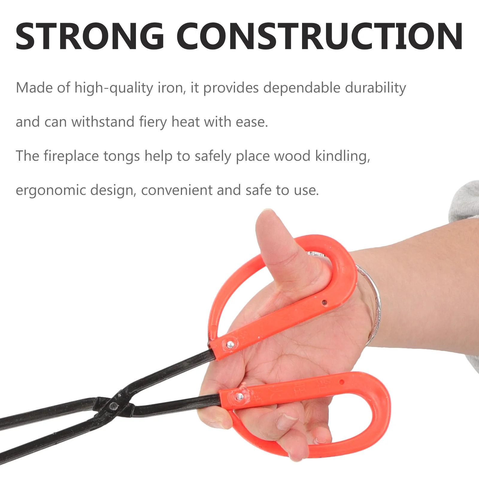 

1Set Fireplace Tools Set Iron Fire Accessories Ergonomic Design for Kindling Placement Coal Soil Garbage Handling