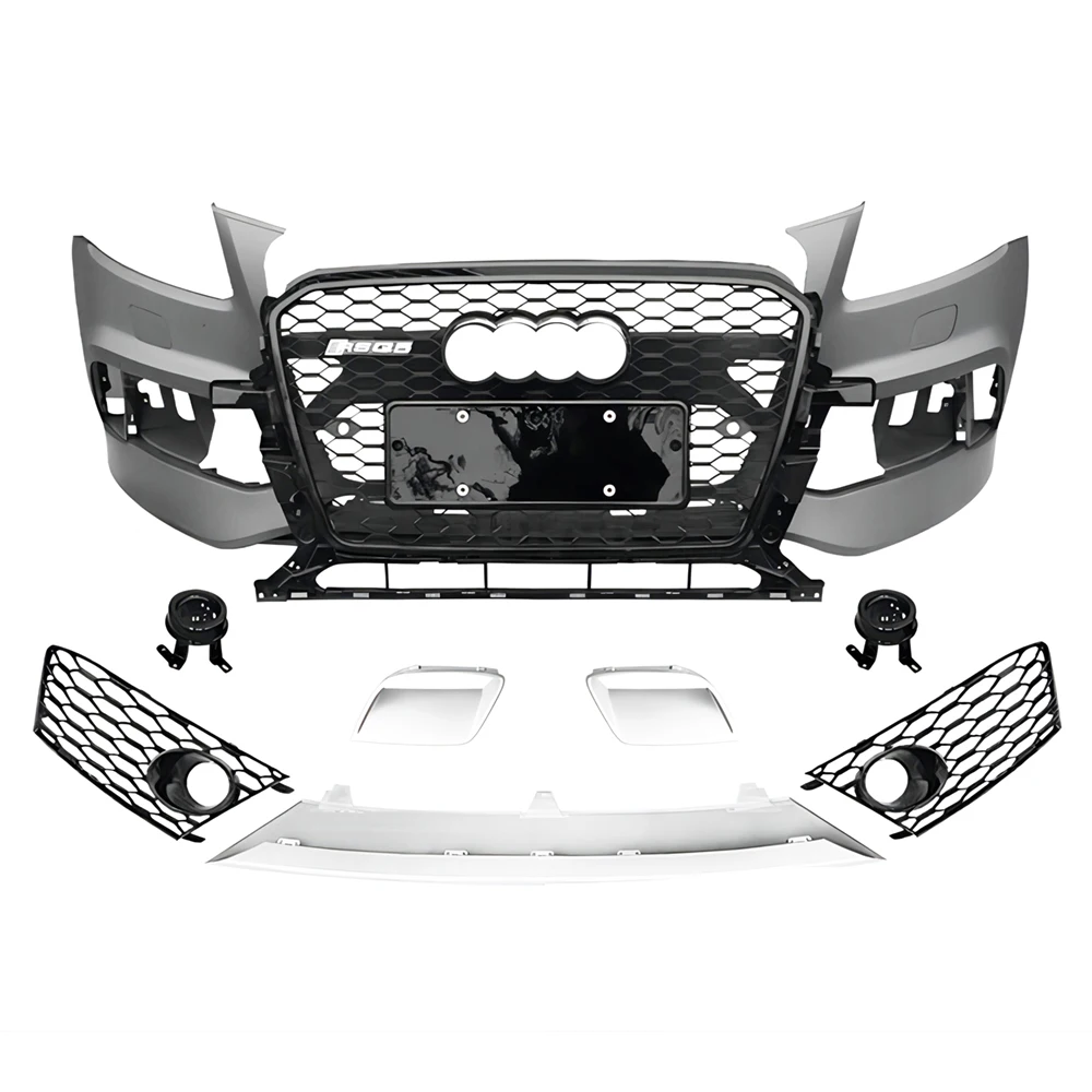 

Full RSQ5 Style Body Kit For Audi Q5 13-16 17-19 Front Bumper with Grill Rear Lip Diffuser with Exhaust Muffler