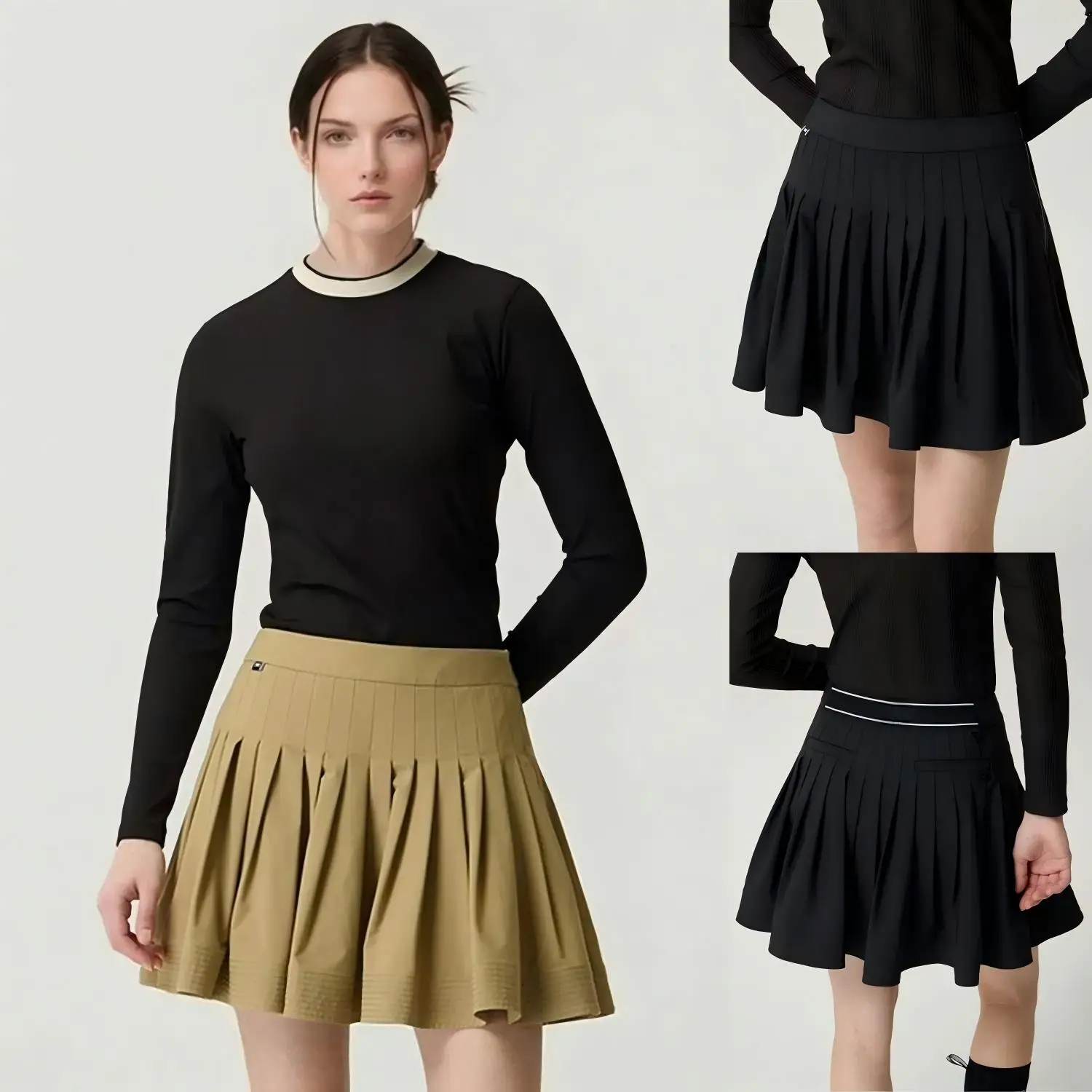 New Women's Golf Outfit: Bell-Shaped Pleated Skirt, Slim-Fit and Versatile