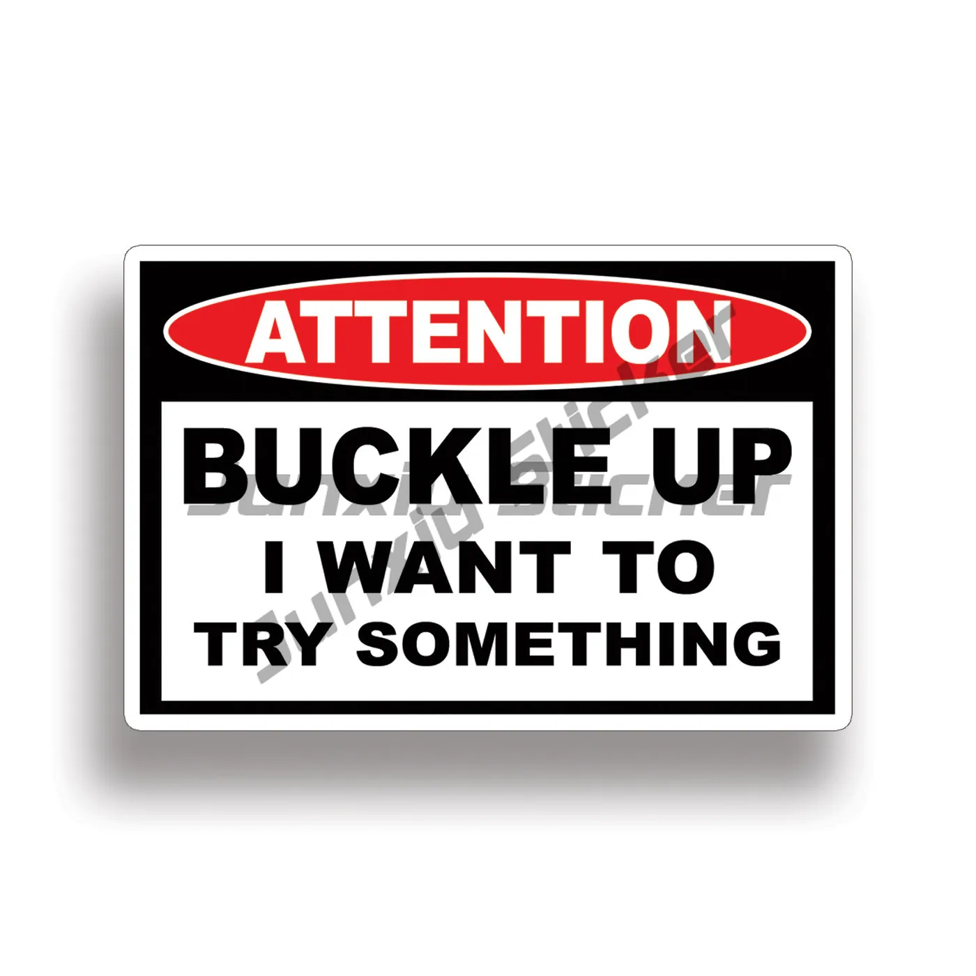 

Buckle Warning Sticker, Off-road All Terrain Vehicle, Car, Truck, Window, Bumper Sticker