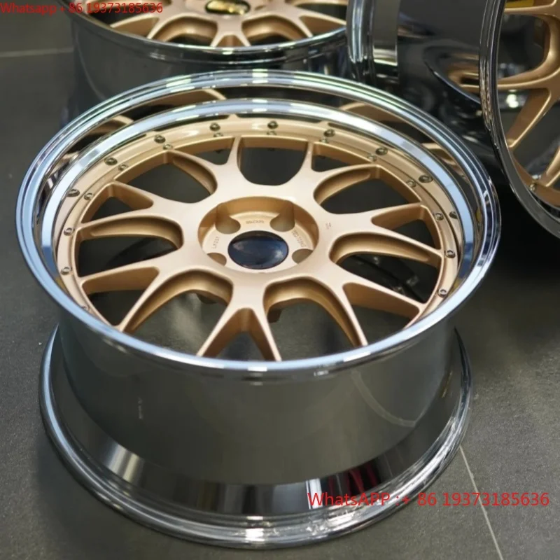 LZT-299 Lmr Forged 2 Piece 5X120 Wheels 18 19 20 Inch Custom Gold Center Alloy Car Rim for BMW M3 F30 F80 F82 G30 G31 G05 M5 F90