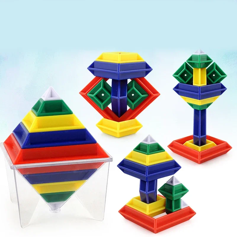 Novelty Funny's Thousand Variations Of Fancy Towers Children's Intellectual Building Blocks Cube Assembly Toys Kids Puzzle Toys