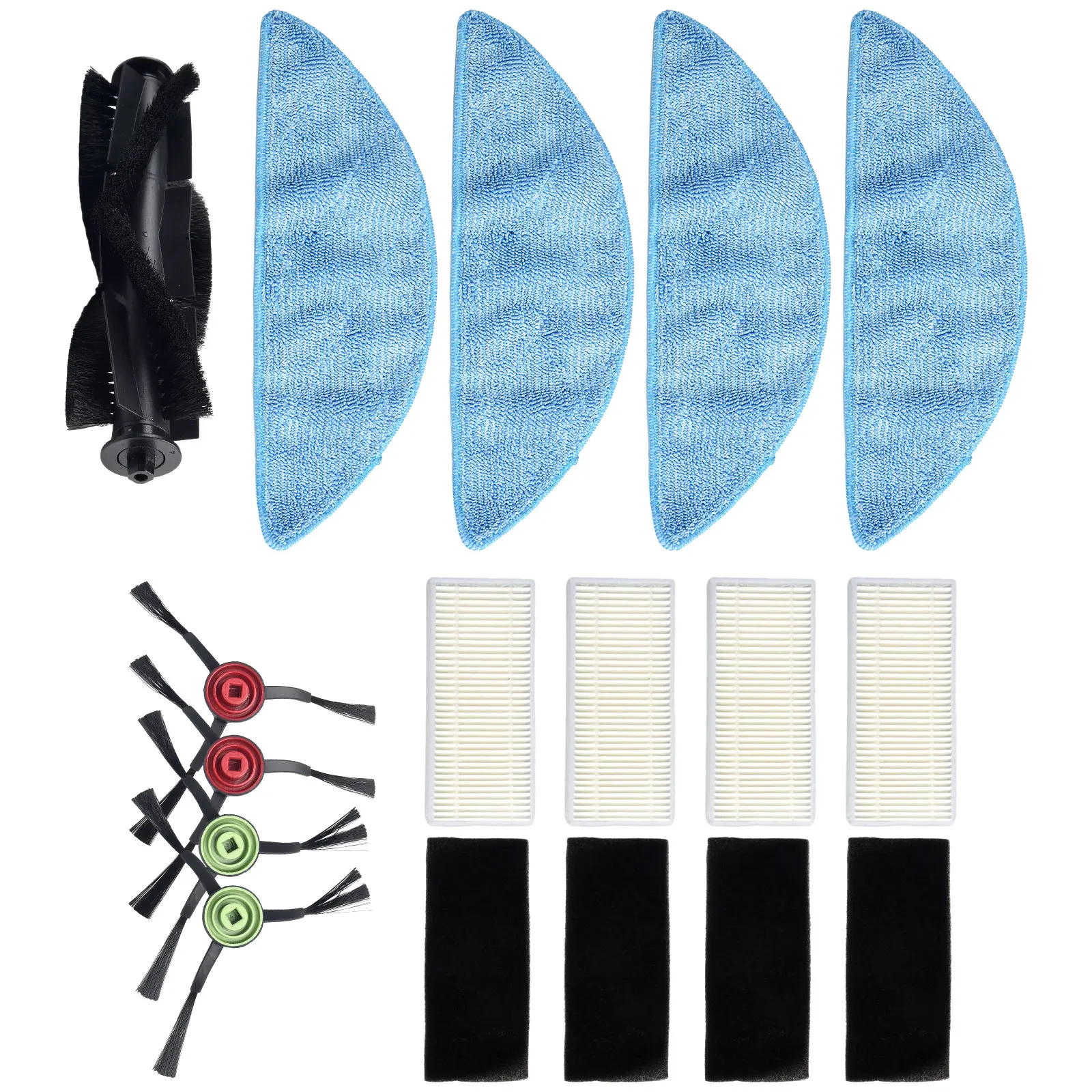 13pcs Roller Side for Brush Mop Cloth For Cecotec for conga for Pet for Max X-Treme Robot Vacuum Cleaner Accessories Household