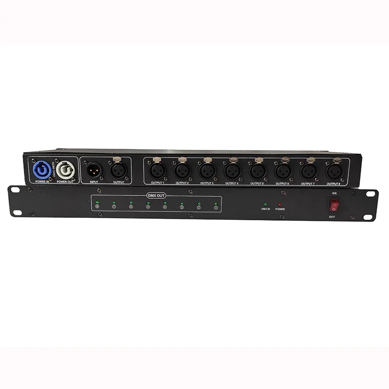 

Stage Lamp DMX512 Signal Distribution Amplifier 8-channel Photoelectric Isolation Optical Signal Amplifier Intensifier Splitter