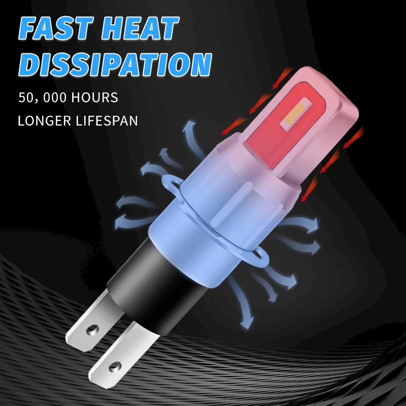 2 قطعة H3C LED لمبات لسيارة العلوي يوم مصباح جيد الإضاءة 12 فولت DRL السوبر مشرق 3000 كيلو الأصفر 6000 كيلو أضواء الضباب الأبيض 4800LM #4