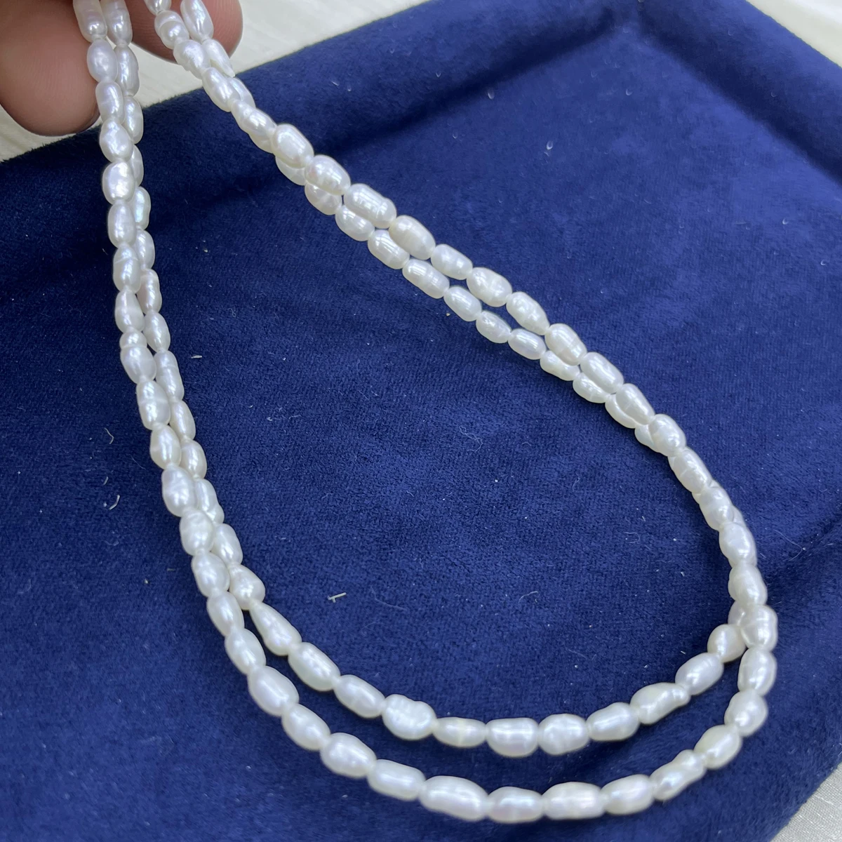

Natural Freshwater White Rice Sparkle Pearl 4-5mm A Loose Bead Gift Jewelry Make DIY Necklace Bracelet Accessories Women Wedding